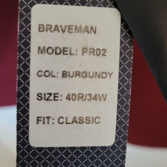 Men's Braveman Burgundy Blazer Jacket Size 40R/34W - Picture 5 of 10